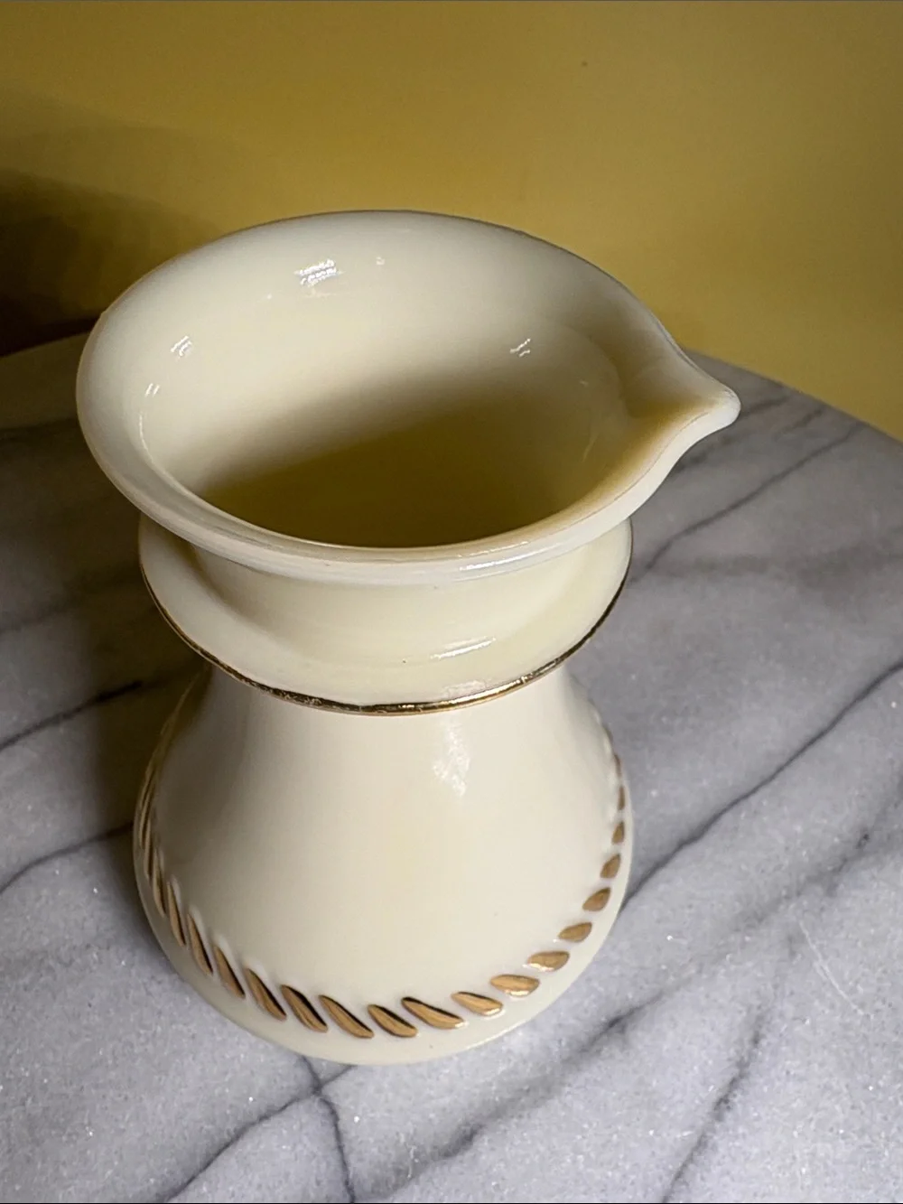Vintage Wheatonware creamer made from ivory custard glass